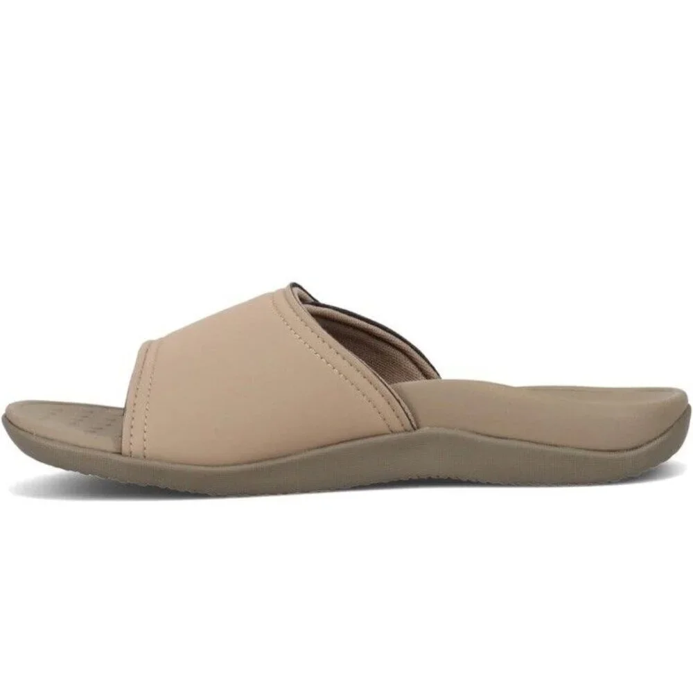 Vionic Kiwi Sandal Mens 8 Euro 41 Camel Khaki Tan Slide Supportive‎ Arch New